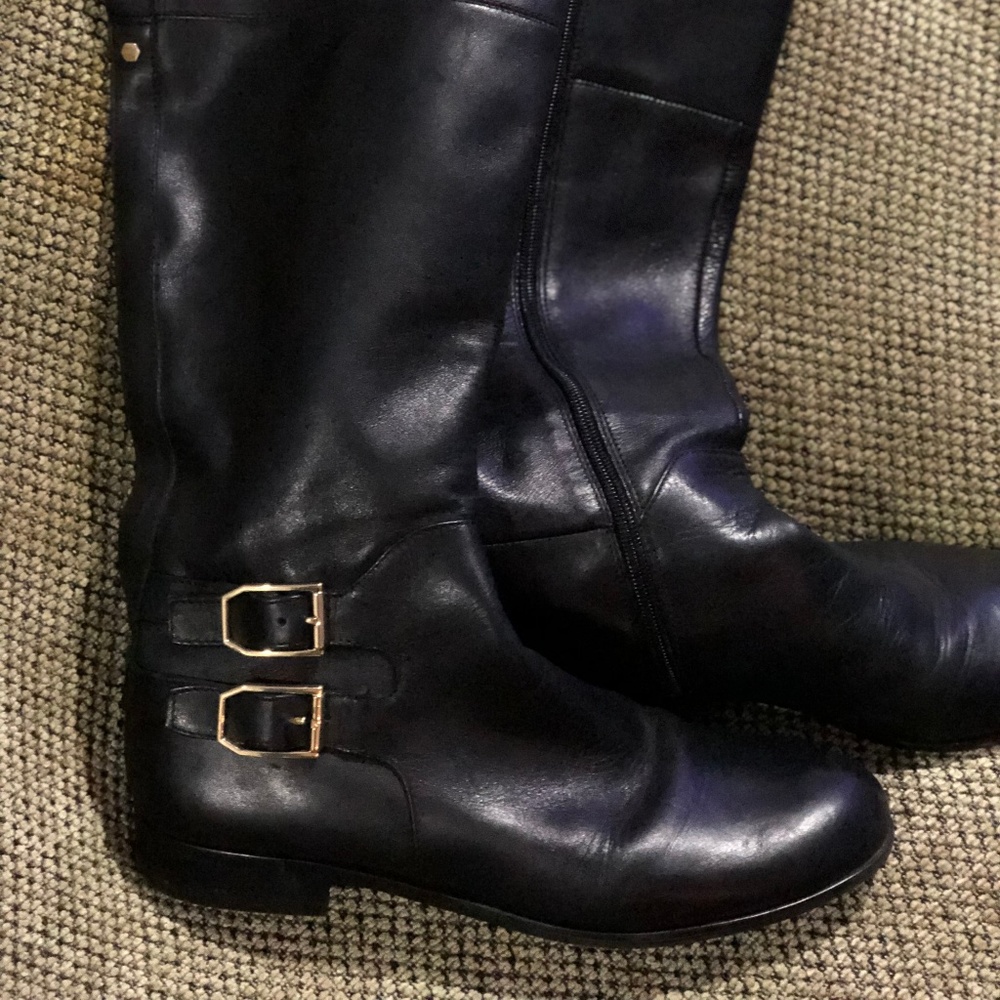 Franco Sarto Black Leather Riding Boots